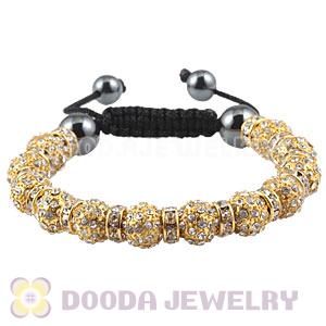 Handmade Style TresorBeads Crystal Ball Bead Bracelets With Hematite