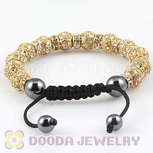 Handmade Style TresorBeads Crystal Ball Bead Bracelets With Hematite