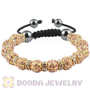 Handmade Style TresorBeads Crystal Ball Bead Bracelets With Hematite