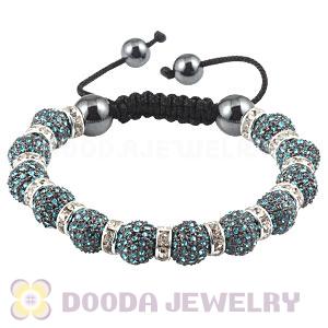 Handmade Style TresorBeads Crystal Ball Bead Bracelets With Hematite