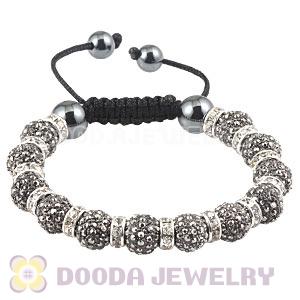 Handmade Style TresorBeads Crystal Ball Bead Bracelets With Hematite