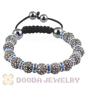 Handmade Style TresorBeads Crystal Ball Bead Bracelets With Hematite