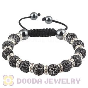 Handmade Style TresorBeads Crystal Ball Bead Bracelets With Hematite