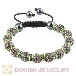 Handmade Style TresorBeads Crystal Ball Bead Bracelets With Hematite