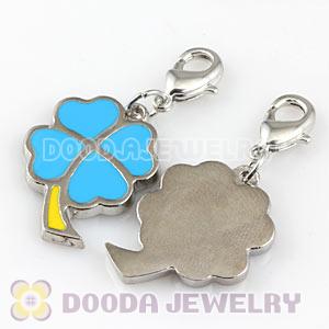 Platinum Plated Alloy European Four-Leaf Clover Jewelry Charms Wholesale 