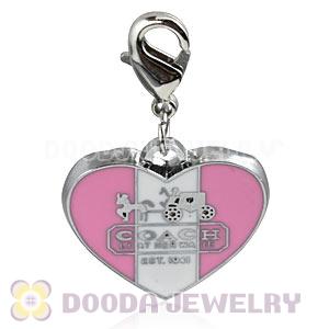 Platinum Plated Alloy European Heart Jewelry Charms Wholesale 