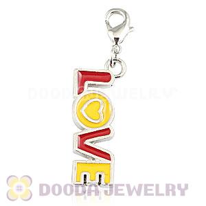 Platinum Plated Alloy European LOVE Jewelry Charms Wholesale 
