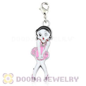 Platinum Plated Alloy European Jewelry Little Girl Charms Wholesale 