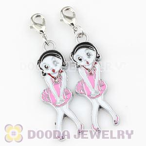 Platinum Plated Alloy European Jewelry Little Girl Charms Wholesale 