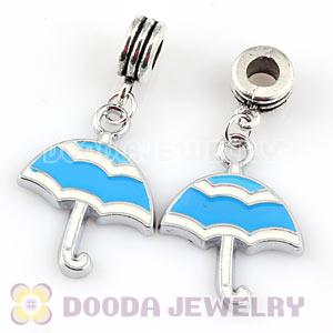 Platinum Plated Alloy Enamel European Umbrella Charms Wholesale 