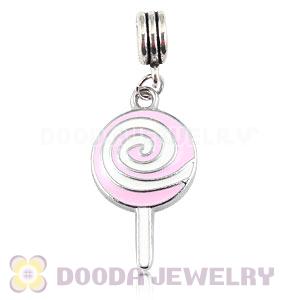 Platinum Plated Alloy Enamel European Lollipop Charms Wholesale