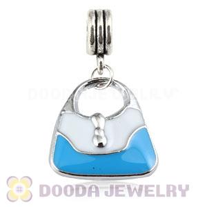 Platinum Plated Alloy Enamel European Handbag Charms Wholesale