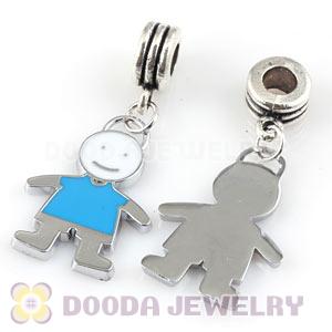 Platinum Plated Alloy Enamel European Boy Charms Wholesale 