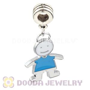 Platinum Plated Alloy Enamel European Boy Charms Wholesale 