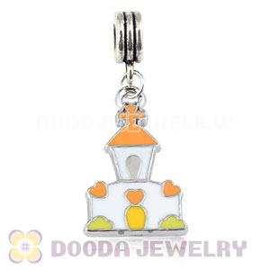 Platinum Plated Alloy Enamel European Christmas House Charms Wholesale