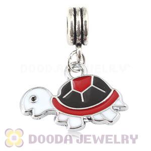 Platinum Plated Alloy Enamel European Turtle Charms Wholesale