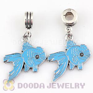 Platinum Plated Alloy Enamel European Fish Charms Wholesale 