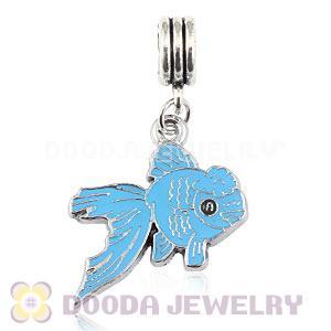 Platinum Plated Alloy Enamel European Fish Charms Wholesale 