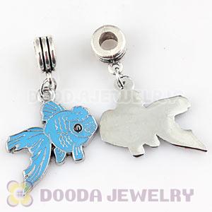 Platinum Plated Alloy Enamel European Fish Charms Wholesale 