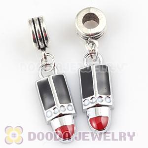 Platinum Plated Alloy Enamel European Lipstick Charms Wholesale 