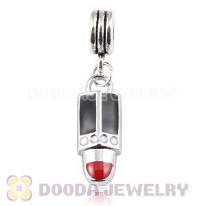 Platinum Plated Alloy Enamel European Lipstick Charms Wholesale