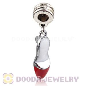 Platinum Plated Alloy Enamel European High Heel Shoe Charms 