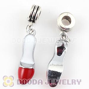 Platinum Plated Alloy Enamel European High Heel Shoe Charms 