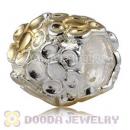 gold plated flower 925 Sterling Silver European Style Beads