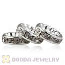 12mm Silver Plated Basketball Wives Crystal Spacer Beads