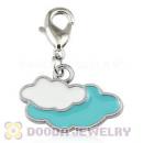 Platinum Plated Alloy European Jewelry Cloud Charms Wholesale