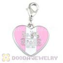 Platinum Plated Alloy European Heart Jewelry Charms Wholesale