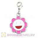 Platinum Plated Alloy European Jewelry Sunflower Charms Wholesale