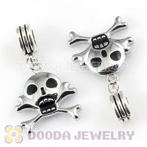 Platinum Plated Alloy European Skull Charms Wholesale