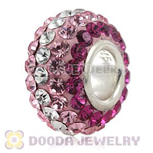 Jewelry silver beads with 90 crystal rhinestones Austrian crystal Jewelry beads