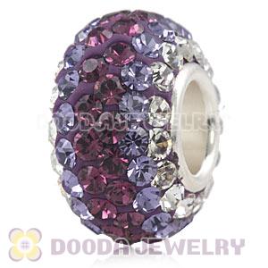 Jewelry silver beads with 90 crystal rhinestones Austrian crystal Jewelry beads