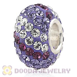 Jewelry silver beads with 90 crystal rhinestones Austrian crystal Jewelry beads