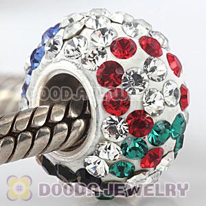 European Olympic Rings Beads with 90 crystal rhinestones Austrian crystal