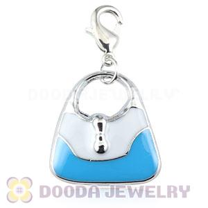 Platinum Plated Alloy Enamel European Jewelry Handbag Charms Wholesale