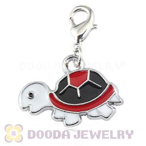 Platinum Plated Alloy Enamel European Jewelry Turtle Charms Wholesale