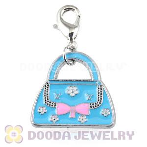 Platinum Plated Alloy Enamel European Jewelry Handbag Charms Wholesale
