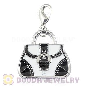Platinum Plated Alloy Enamel European Jewelry Handbag Charms Wholesale