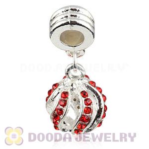 Silver Plated Alloy European Charms With Stone Wholesale