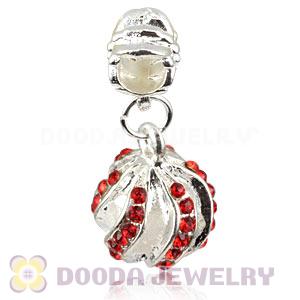 Silver Plated Alloy European Charms With Stone Wholesale