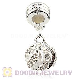 Silver Plated Alloy European Charms With Stone Wholesale