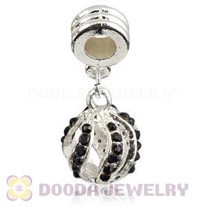 Silver Plated Alloy European Charms With Stone Wholesale