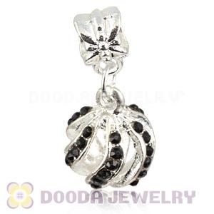 Silver Plated Alloy European Charms With Stone Wholesale