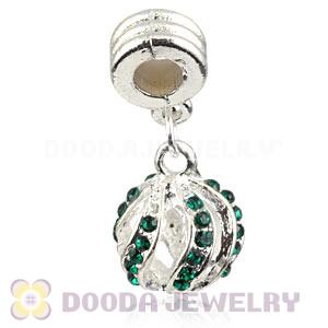 Silver Plated Alloy European Charms With Stone Wholesale