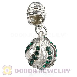 Silver Plated Alloy European Charms With Stone Wholesale