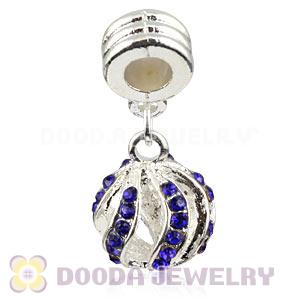 Silver Plated Alloy European Charms With Stone Wholesale