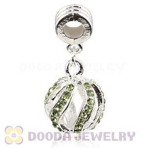 Silver Plated Alloy European Charms With Stone Wholesale